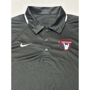 USA Weightlifting Nike Dri-Fit Official Olympic Team America Polo Shirt Small